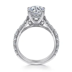 Discount Gabriel & Co. Avery - 14K White Gold Round Diamond Engagement Ring
