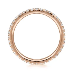 Gabriel & Co. Avignon - 14K Rose Gold French Pave Set Diamond Eternity Band - 0.5 ct