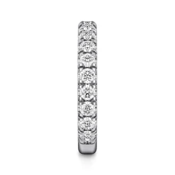 Online Gabriel & Co. Avignon - 14K White Gold French Pave Diamond Wedding Band - 1.1 ct