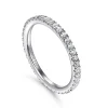 Hot Gabriel & Co. Avignon - 14K White Gold French Pave Set Diamond Eternity Band - 0.5 ct