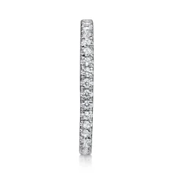 Hot Gabriel & Co. Avignon - 14K White Gold French Pave Set Diamond Eternity Band - 0.5 ct