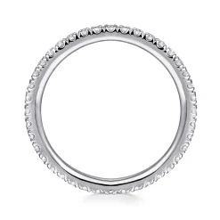 Hot Gabriel & Co. Avignon - 14K White Gold French Pave Set Diamond Eternity Band - 0.5 ct