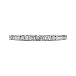 Hot Gabriel & Co. Avignon - 14K White Gold French Pave Set Diamond Eternity Band - 0.5 ct