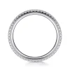 Hot Gabriel & Co. Avignon - 14K White Gold French Pave Set Diamond Eternity Band - 0.25 ct