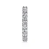 Best Gabriel & Co. Avignon - 14K White Gold French Pave Set Diamond Eternity Band - 1.45 ct