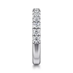 Online Gabriel & Co. Avignon - 14K White Gold 13 Stone French Pave Set Diamond Anniversary Band - 0.75 ct