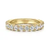 Online Gabriel & Co. Avignon - 14K Yellow Gold French Pave Set Diamond Eternity Band - 1.95 ct