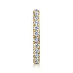 Hot Gabriel & Co. Avignon - 14K Yellow Gold French Pave Set Diamond Eternity Band - 1 ct