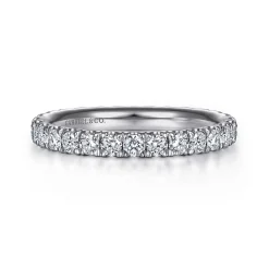Outlet Gabriel & Co. Avignon - Platinum French Pave Set Diamond Eternity Band - 1 ct