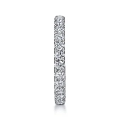 Outlet Gabriel & Co. Avignon - Platinum French Pave Set Diamond Eternity Band - 1 ct