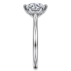 Gabriel & Co. Aviva - 14K White Gold 6 Prong Round Solitaire Diamond Engagement Ring