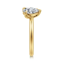 Outlet Gabriel & Co. Ayla - 14K Yellow Gold Toi et Moi Pear Shape Diamond Engagement Ring