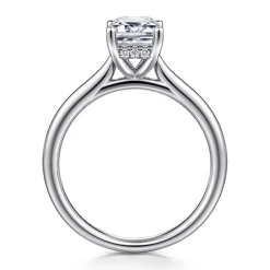 Clearance Gabriel & Co. Azucena - 14K White Gold Emerald Cut Solitaire Diamond Engagement Ring