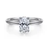 Sale Gabriel & Co. Azucena - 14K White Gold Oval Solitaire Diamond Engagement Ring