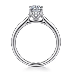 Outlet Gabriel & Co. Azucena - 14K White Gold Oval Solitaire Diamond Engagement Ring