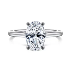 Online Gabriel & Co. Azucena - 14K White Gold Oval Solitaire Diamond Engagement Ring