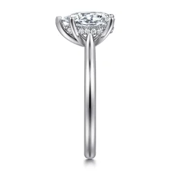 Best Gabriel & Co. Azucena - 18K White Gold Pear Shape Solitaire Diamond Engagement Ring
