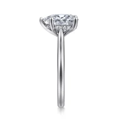 Gabriel & Co. Azucena - 14K White Gold Pear Shape Solitaire Diamond Engagement Ring