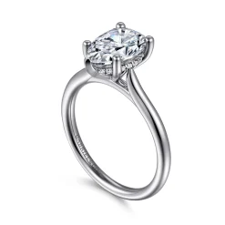 Gabriel & Co. Azucena - 14K White Gold Pear Shape Solitaire Diamond Engagement Ring