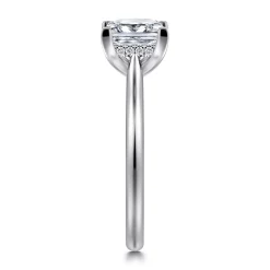 Sale Gabriel & Co. Azucena - 14K White Gold Princess Cut Solitaire Diamond Engagement Ring