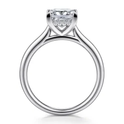 Sale Gabriel & Co. Azucena - 14K White Gold Princess Cut Solitaire Diamond Engagement Ring