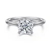 New Gabriel & Co. Azucena - 18K White Gold Round Solitaire Diamond Engagement Ring