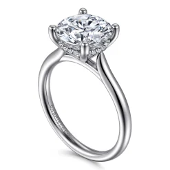 Discount Gabriel & Co. Azucena - 14K White Gold Round Solitaire Diamond Engagement Ring
