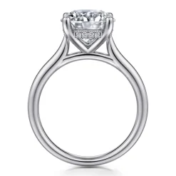 Discount Gabriel & Co. Azucena - 14K White Gold Round Solitaire Diamond Engagement Ring