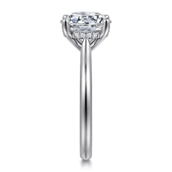 Discount Gabriel & Co. Azucena - 14K White Gold Round Solitaire Diamond Engagement Ring