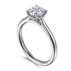 Clearance Gabriel & Co. Azucena - 14K White Gold Round Solitaire Diamond Engagement Ring