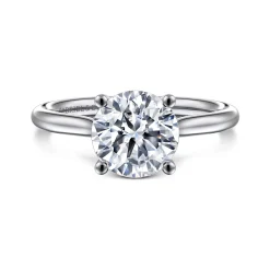 Hot Gabriel & Co. Azucena - 14K White Gold Round Solitaire Diamond Engagement Ring