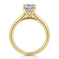Clearance Gabriel & Co. Azucena - 14K Yellow Gold Emerald Cut Solitaire Diamond Engagement Ring