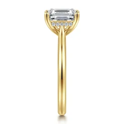 Clearance Gabriel & Co. Azucena - 14K Yellow Gold Emerald Cut Solitaire Diamond Engagement Ring