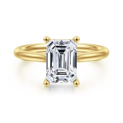 Discount Gabriel & Co. Azucena - 14K Yellow Gold Emerald Cut Solitaire Diamond Engagement Ring