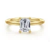Outlet Gabriel & Co. Azucena - 14K Yellow Gold Emerald Cut Solitaire Diamond Engagement Ring