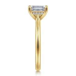 Outlet Gabriel & Co. Azucena - 14K Yellow Gold Emerald Cut Solitaire Diamond Engagement Ring