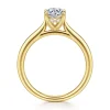 Gabriel & Co. Azucena - 14K Yellow Gold Oval Solitaire Diamond Engagement Ring