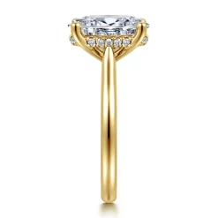Gabriel & Co. Azucena - 14K Yellow Gold Oval Solitaire Diamond Engagement Ring