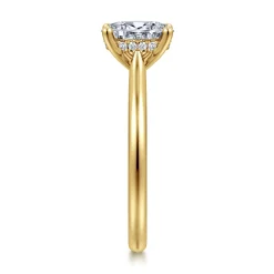 Hot Gabriel & Co. Azucena - 14K Yellow Gold Oval Solitaire Diamond Engagement Ring