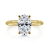Discount Gabriel & Co. Azucena - 14K Yellow Gold Oval Solitaire Diamond Engagement Ring