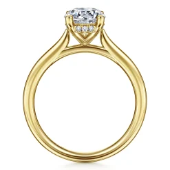 Discount Gabriel & Co. Azucena - 14K Yellow Gold Oval Solitaire Diamond Engagement Ring