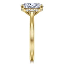Discount Gabriel & Co. Azucena - 14K Yellow Gold Oval Solitaire Diamond Engagement Ring
