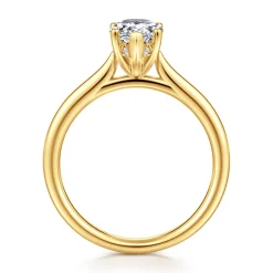 Discount Gabriel & Co. Azucena - 18K Yellow Gold Pear Shape Solitaire Diamond Engagement Ring