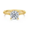 New Gabriel & Co. Azucena - 18K Yellow Gold Round Solitaire Diamond Engagement Ring