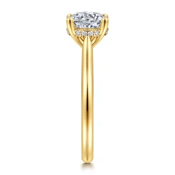 New Gabriel & Co. Azucena - 18K Yellow Gold Round Solitaire Diamond Engagement Ring