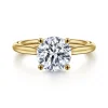 Best Gabriel & Co. Azucena - 14K Yellow Gold Round Solitaire Diamond Engagement Ring