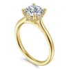 Clearance Gabriel & Co. Azucena - 14K Yellow Gold Round Solitaire Diamond Engagement Ring