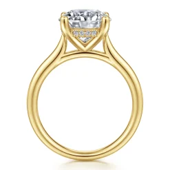 Hot Gabriel & Co. Azucena - 14K Yellow Gold Round Solitaire Diamond Engagement Ring