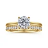 New Gabriel & Co. Azucena - 14K Yellow Gold Round Solitaire Diamond Engagement Ring