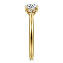 New Gabriel & Co. Azucena - 14K Yellow Gold Round Solitaire Diamond Engagement Ring